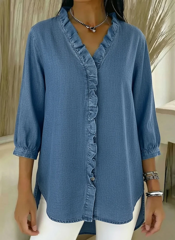 Clara | Elegant Ruffle Detail Blouse