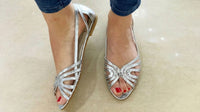 Talia - Golden Summer Glow Sandals - Silver