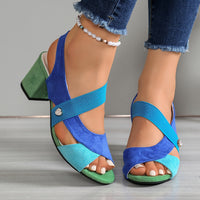 Linda | Orthopedic Comfort Block Heels - Sky Blue