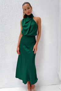 Violet™ | Sahara Draped Dress - Petrol Blue
