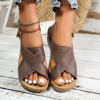Ava | Comfort Wedge Sandals - Brown
