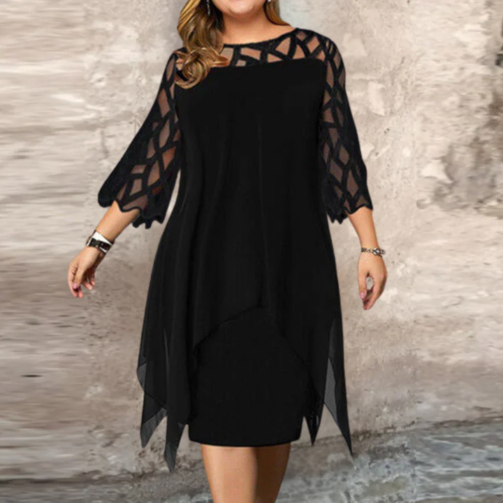 Isabella | Chic Plus Size Midi Dress For Modern Women