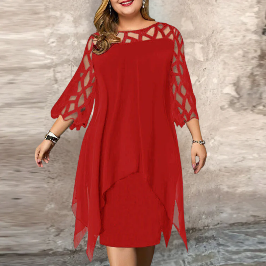 Isabella | Chic Plus Size Midi Dress For Modern Women