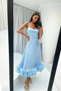 Mila™ | Elegant Flowing Dress - Blue