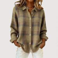 Fiora – Cosy Knit Shirt for Cold-Day Comfort - Brown