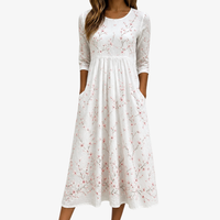 Cherry Blossom Grace Everyday Midi Dress - S