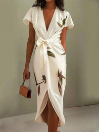 Harper™ | Elegant Wrap Dress - White