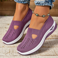 Dorothy | Breathable Knit Slip-On Sneakers - Lilac