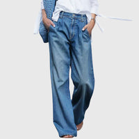 Ava - High-Quality Jeans with Wide Legs - Blue