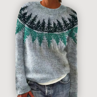 LUCY – SHEEP KNIT JUMPER - Emerald Pine