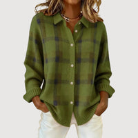 Fiora – Cosy Knit Shirt for Cold-Day Comfort - Green