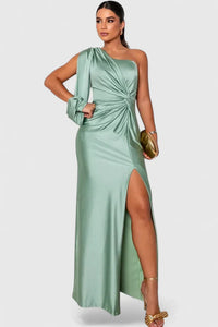 Alionessah | Elegant Women Maxi Dress - Pastel Green