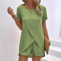 AMALIA™ – Elegant Summer Co-ord Lounge Set - Green