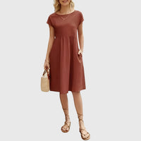 Mirabel™ | Elegant Spring Dress - Brown
