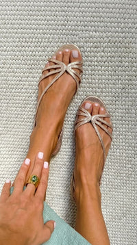 Sandra - Golden Summer Elegance Sandals - Beige