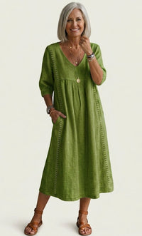 Juliette I Elegance A Line Maxi Dress - Olive