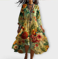 Avelinorah | Women Elegant Maxi Dress - Multi-coloured