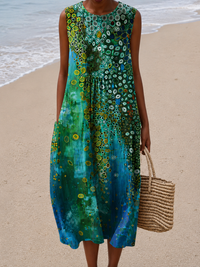 Zara™ Coastal Midi Dress - Multicolor