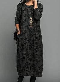 Dina | Elegant Winter Dress - Black