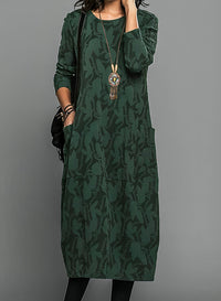 Dina | Elegant Winter Dress - Green