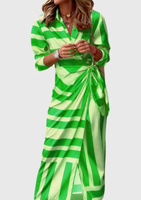 Everly™ | Elegant Wrap Dress with Print - Green