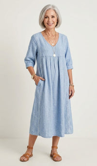 Juliette I Elegance A Line Maxi Dress - Light Blue