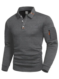 Aaron™ | Classic Polo Shirt with Sleeve Pocket - Grey
