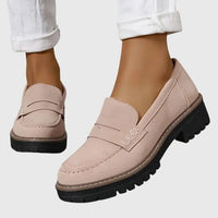 Elegant Non-Slip Timeless Real Leather Loafers - Pink