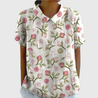 Bonnie | Vintage Floral Blouse - White 3