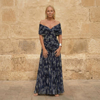 Melissa | Elegant Flow Dress - Navy