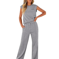 KAIYA – Casual Summer Lounge Co-Ord - Grey