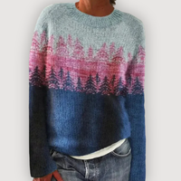 LUCY – SHEEP KNIT JUMPER - Forest Rose