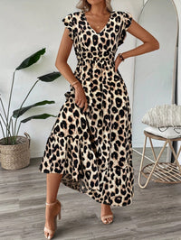 Canda - Elegant Maxi Dress (Restocked) - Leopard Brown