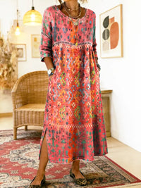 Francisca Elegant Printed Dress - S