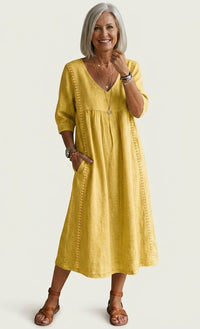 Juliette I Elegance A Line Maxi Dress - Yellow