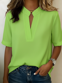 Lunvessa | Relaxed Short Sleeve Shirt - Green