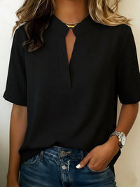Colette | Elegant Blouse with Refined Collar - Black