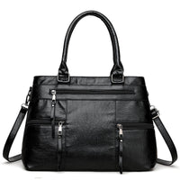 Eleanor | Women Leather Tote Bag - Black