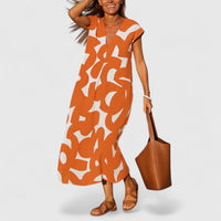 Lysandra | Sophisticated Women Maxi Dress - Orange