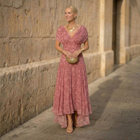 Amelia | Elegant Flowing Dress - Pink