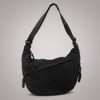 Crossbody Bag – Water-Resistant Nylon - Black