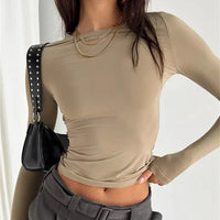 ELSPETH™ | Women Minimalist Casual Top - Khaki