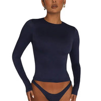 ELSPETH™ | Women Minimalist Casual Top - Dark Blue