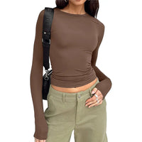 ELSPETH™ | Women Minimalist Casual Top - Brown