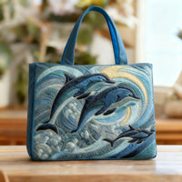Handcrafted Bag | Ocean Dolphin - 15" x 13.8"