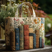 Handcrafted Bag | Books and Flowers - 15" x 13.8"