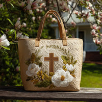 Handcrafted Bag | Floral Cross - 15" x 13.8"