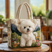 Handcrafted Bag | The White Dog - 15" x 13.8"