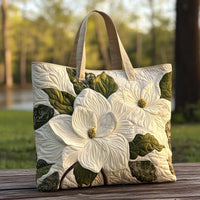 Handcrafted Bag | White Flowers - 15" x 13.8"