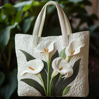 Handcrafted Bag | White Lilies - 15" x 13.8"